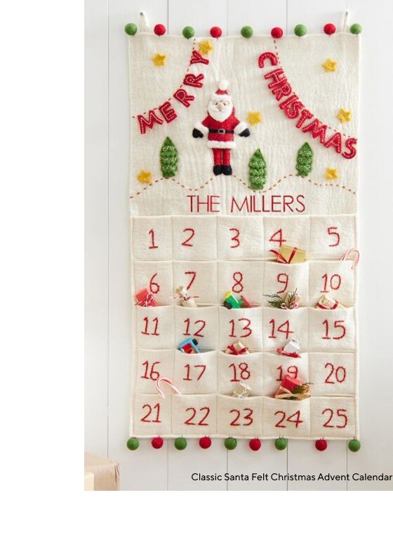 Classic Santa Felt Christmas Advent Calendar